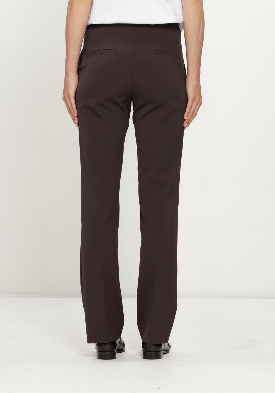 CAMBIO Pantalon SUGAR MICROSTRUCTURE SUPERSTRETCH en marron - large