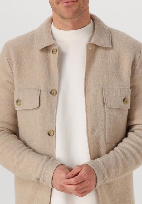 SELECTED MEN Surchemise SLHNEALY LS KNIT WORKWEAR CARDIGAN en beige - large