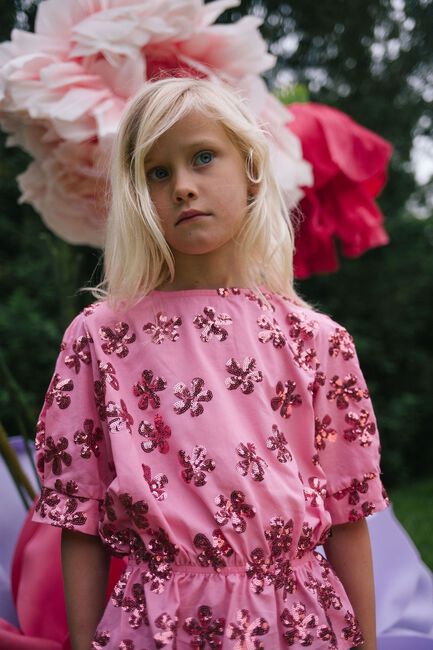 DAILY BRAT T-shirt SPRINKLE FLOWER SHIRT en rose - large