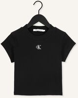 CALVIN KLEIN T-shirt CK RIB CROPPED SLIM TEE en noir CALVIN KLEIN T-shirt CK RIB CROPPED SLIM TEE en noir - medium
