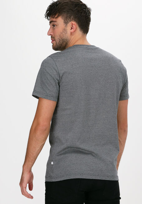 Zwarte SELECTED HOMME T-shirt NORMANI180 MINI STRIPE - large