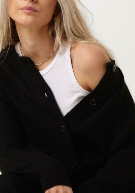 SELECTED FEMME Gilet SLFLULU LS KNIT SHORT CARDIGAN en noir - large