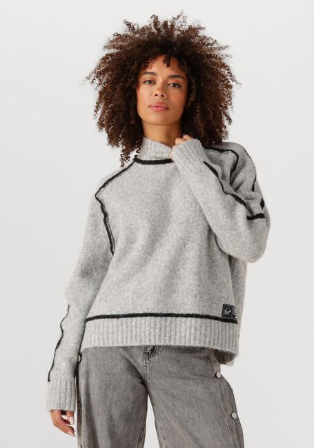 HAUTE L'AMITIÉ Pull TOBY HEM LINE KNIT Gris clair - large