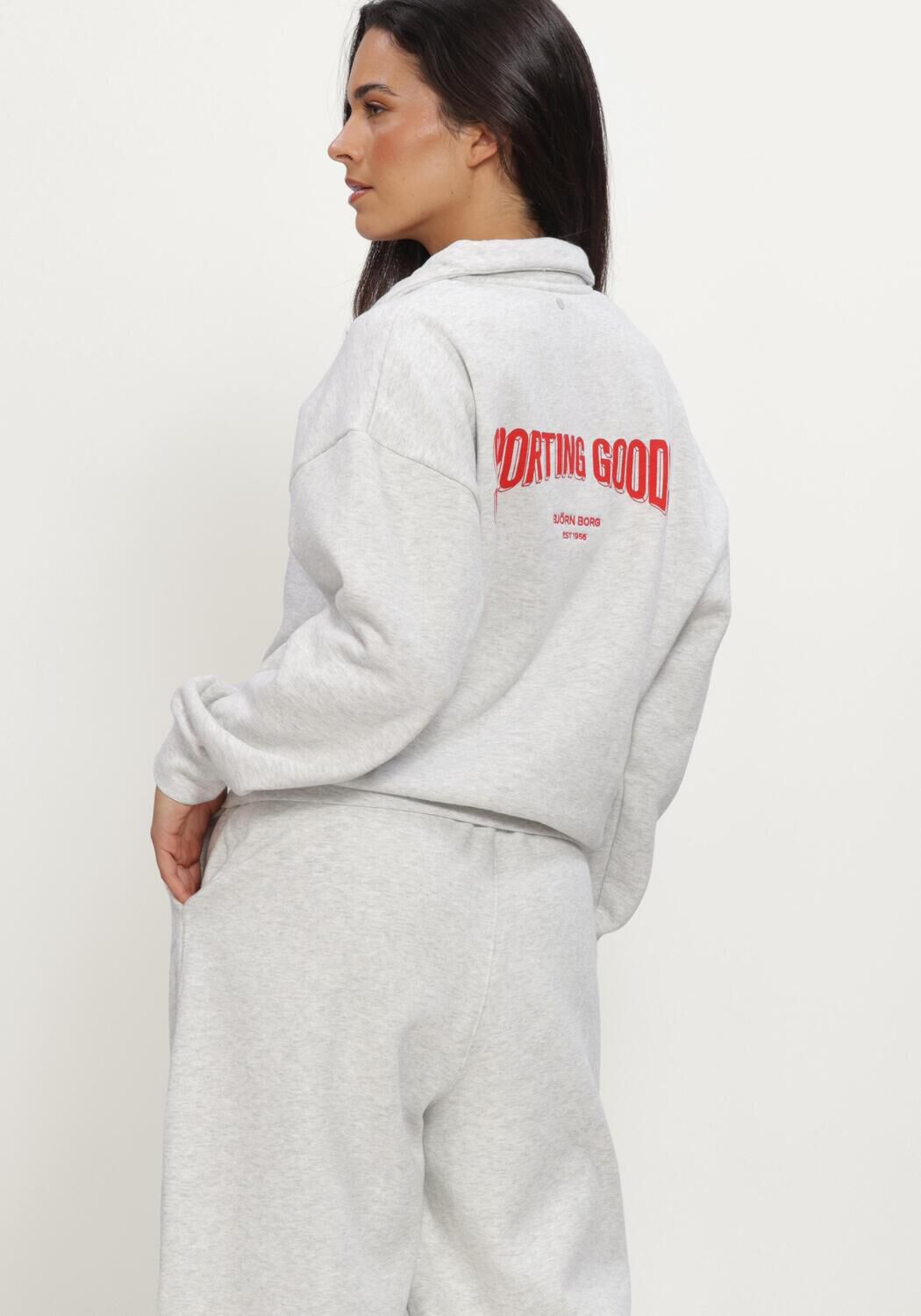 BJORN BORG Chandail BORG HALFZIP SWEATSHIRT en gris - large
