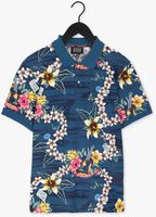 Blauwe SCOTCH & SODA Casual overhemd PRINTED PIQUE POLO IN ORGANIC COTTON