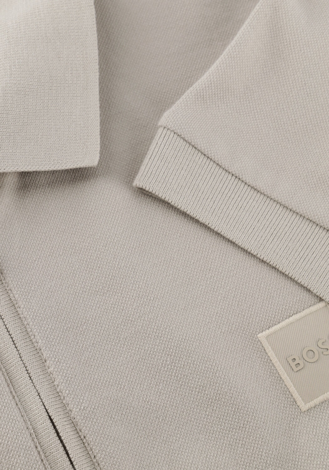 Grijze BOSS ORANGE Polo PASSERZIP - large