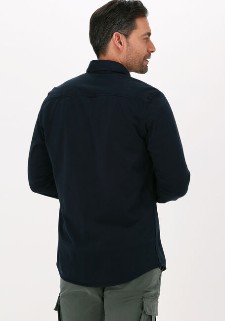 PME LEGEND Chemise décontracté LONG SLEEVE SHIRT S.JERSEY GARMENT DYE Bleu foncé - large