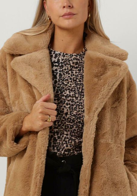 NOTRE-V Manteau en fausse fourrure FUR COAT LONG en taupe - large