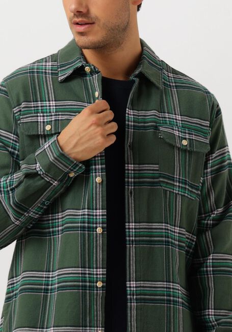 Groene SCOTCH & SODA Overshirt REGULAR FIT MULTICOLOURED FLANNEL CHECK - large