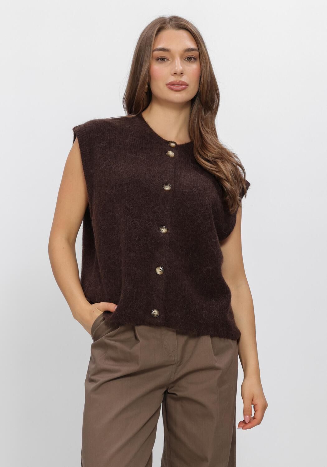 BOII STUDIOS Pull HIRSE en marron - large