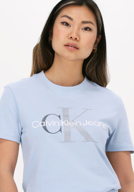 CALVIN KLEIN T-shirt TWO TONE MONOGRAM REGULAR TEE Bleu clair - large