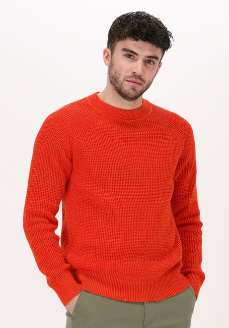 SELECTED HOMME Pull SLHSENNI LS KNIT MOCK NECK W en rouge - large