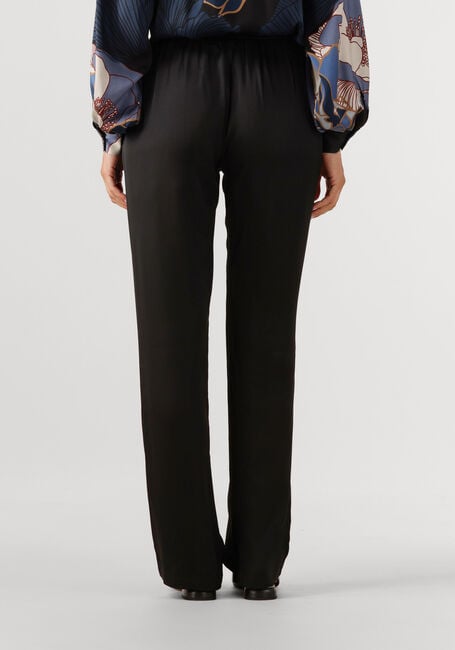 Zwarte RESORT FINEST Wijde broek SATIN PANTS - large