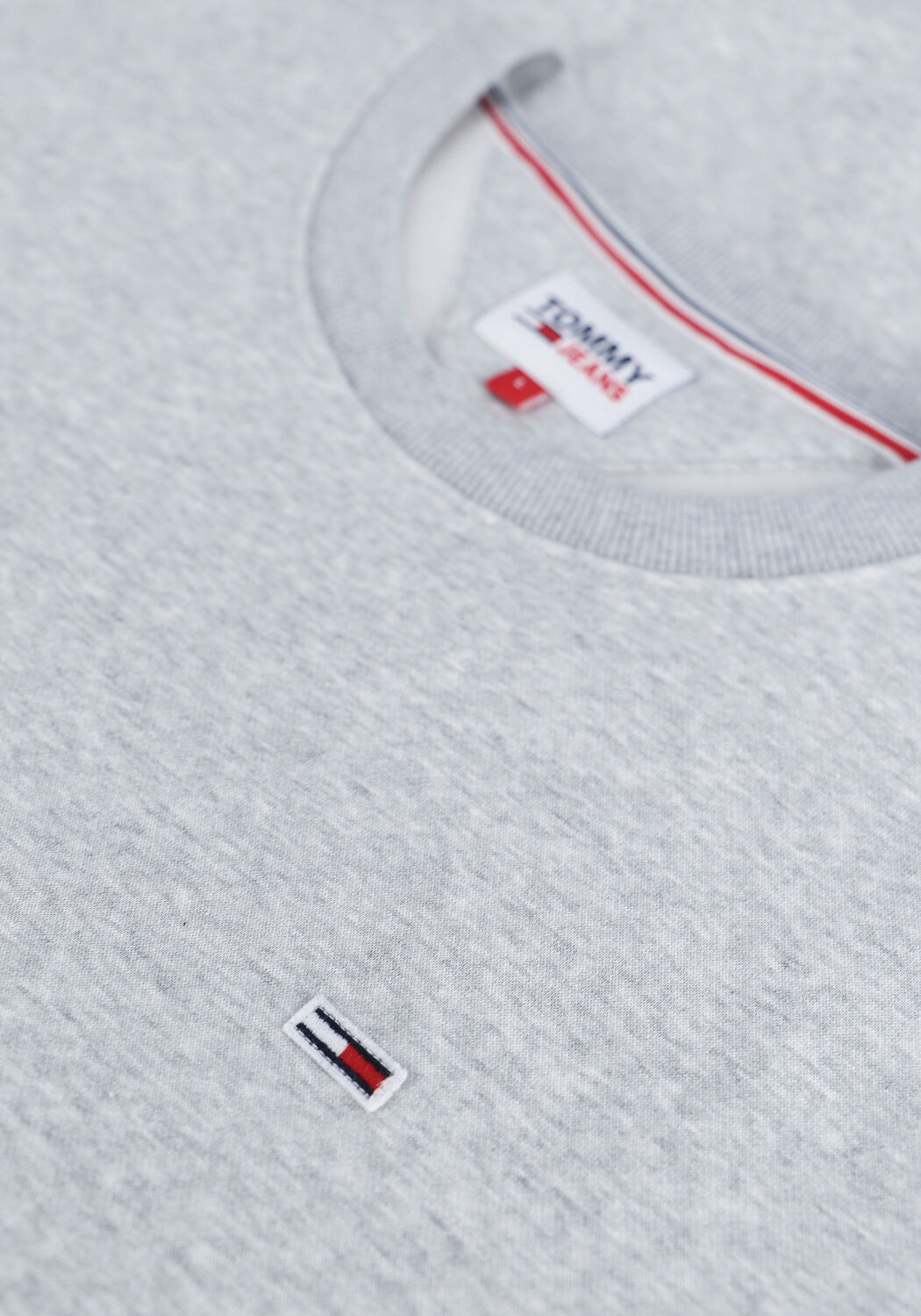 Lichtgrijze TOMMY JEANS Sweater TJM REGULAR FLEECE C NECK - large