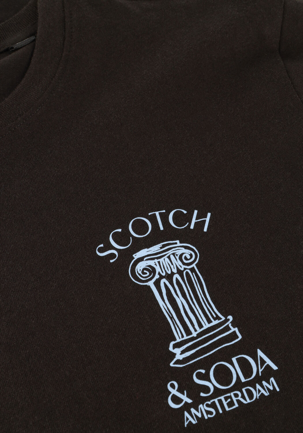 Zwarte SCOTCH & SODA T-shirt LEFT CHEST ARTWORK T-SHIRT - large