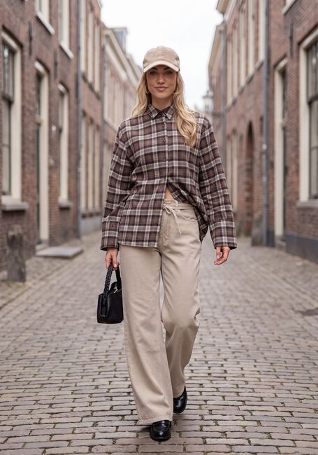 NEO NOIR DITA FLANNEL CHECK SHIRT Blouses en taupe - large
