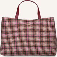 Roze TOMMY HILFIGER Handtas TOMMY LIFE SATCHEL CHECK Roze TOMMY HILFIGER Handtas TOMMY LIFE SATCHEL CHECK - medium