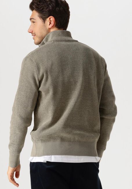 SELECTED HOMME Pull SLHRODNEY LS HIGH NECK HALF ZIP en vert - large