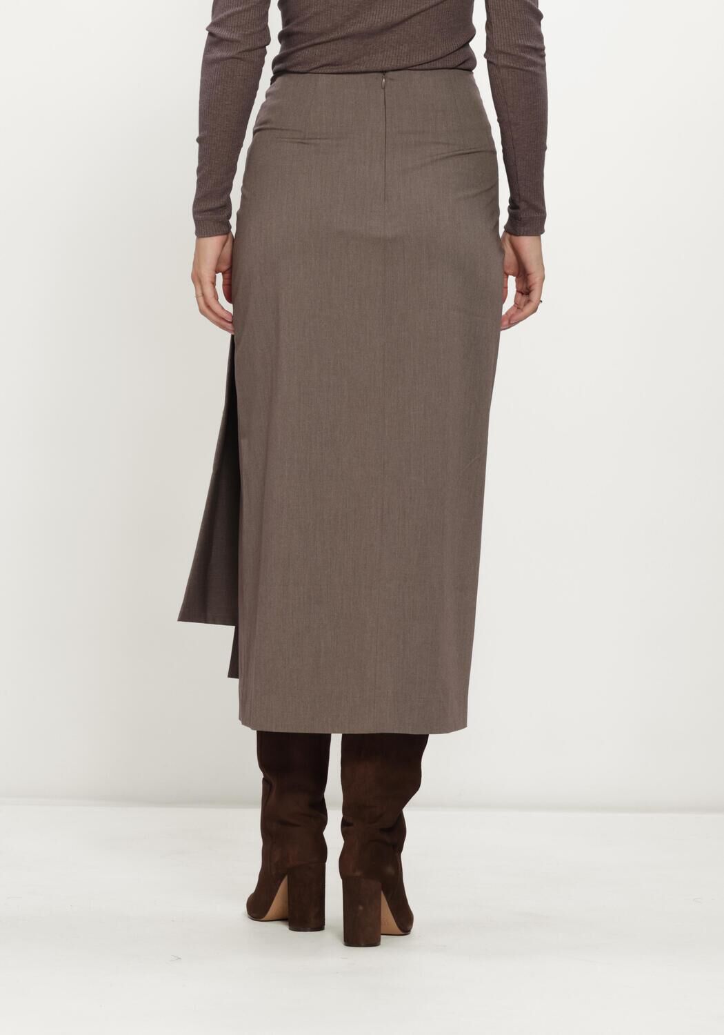 INWEAR Jupe midi CLEOHIW SKIRT en marron - large