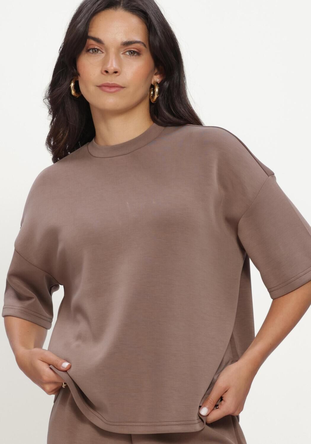 SELECTED WOMEN T-shirt SLFOVERSIZED TENNY TEE en marron - large