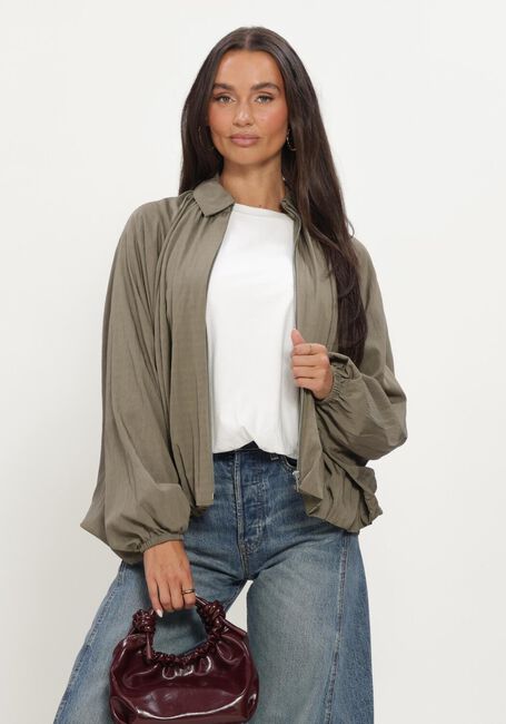 Groene CATWALK JUNKIE  DRAPED BLOUSE - large