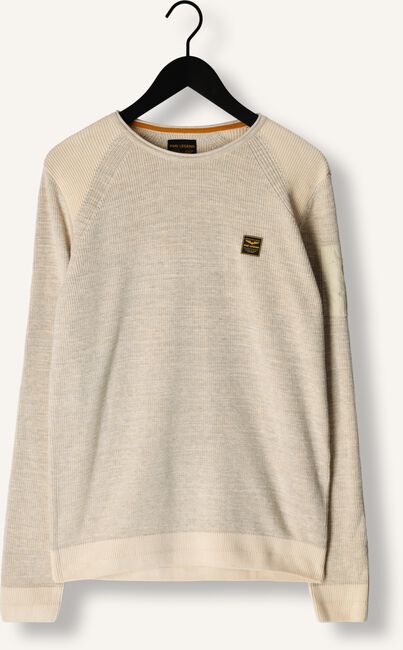 Beige PME LEGEND Trui R-NECK COTTON RIB MELEE KNIT Beige PME LEGEND Trui R-NECK COTTON RIB MELEE KNIT - large