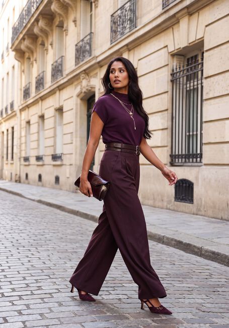 CAROLINE BISS Pantalon large 4551 Bordeaux - large