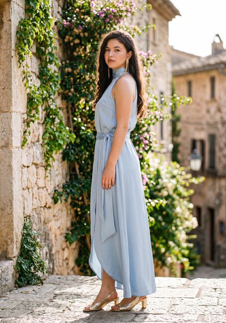 JOSH V Jupe maxi YAMICIA en bleu - large