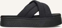 Zwarte TOMMY JEANS Slippers TOMMY JEANS LETTERING FLATFORM - medium