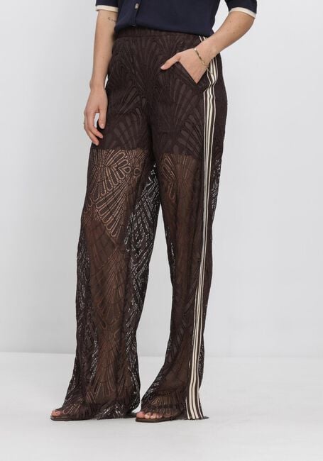 Bruine CO'COUTURE Wijde broek LETICC LACE PANEL LL PANT - large