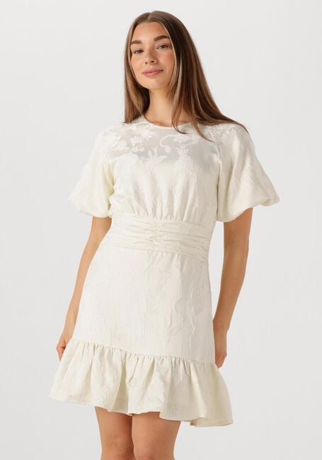 Witte NEO NOIR Mini jurk SULLI JACQUARD DRESS - large