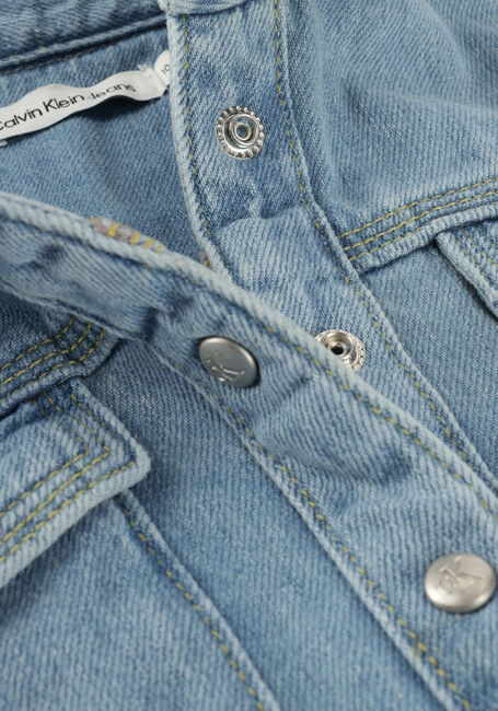 Blauwe CALVIN KLEIN  UTILITY BLUE SS DENIM SHIRT - large