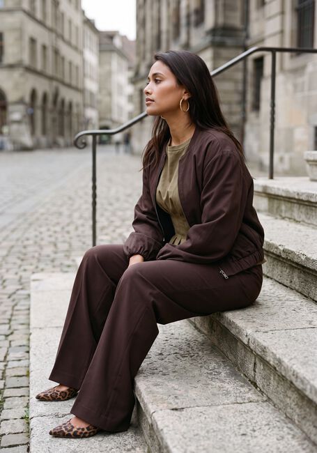 Bruine CO'COUTURE Broeken/jumpsuits LUNACC WIDE PANT - large