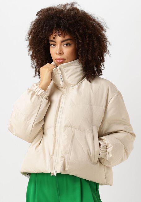 CO'COUTURE Veste matelassé FROSTY CROP PURR JACKET en beige - large