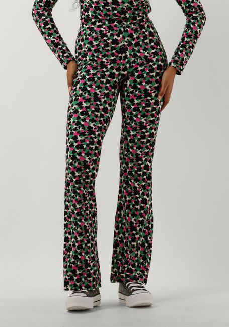 COLOURFUL REBEL Pantalon évasé CUTE FLOWER PEACHED EXTRA FLARE PANTS en multicolore - large