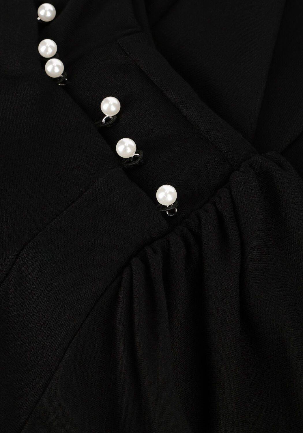 Zwarte GESTUZ Midi jurk RIFAGZ BUTTON PUFF DRESS - large