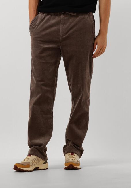 Bruine ANERKJENDT Chino AKJAN ELASTIC CORD PANTS - large