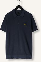 Donkerblauwe LYLE & SCOTT Polo LINEN BLEND KNITTED POLO Donkerblauwe LYLE & SCOTT Polo LINEN BLEND KNITTED POLO - medium