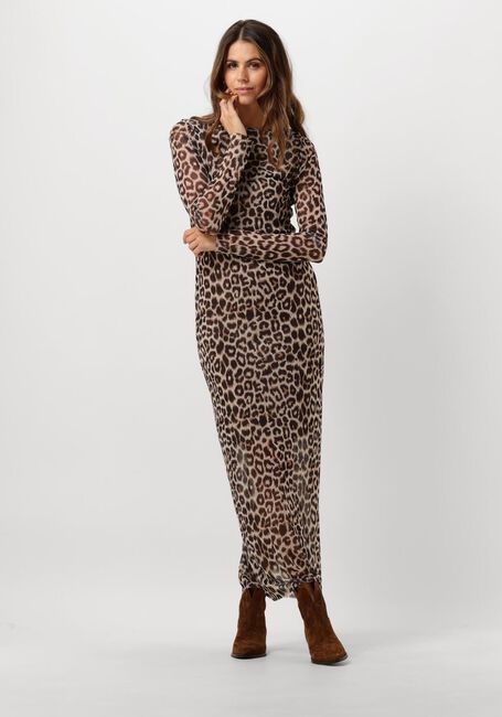 CATWALK JUNKIE Robe maxi LONG SLEEVE MESH DRESS en marron - large