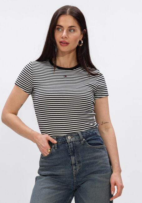 TOMMY JEANS T-shirt TJW SLIM ESSENTIAL RIB SS EXT en multicolore - large