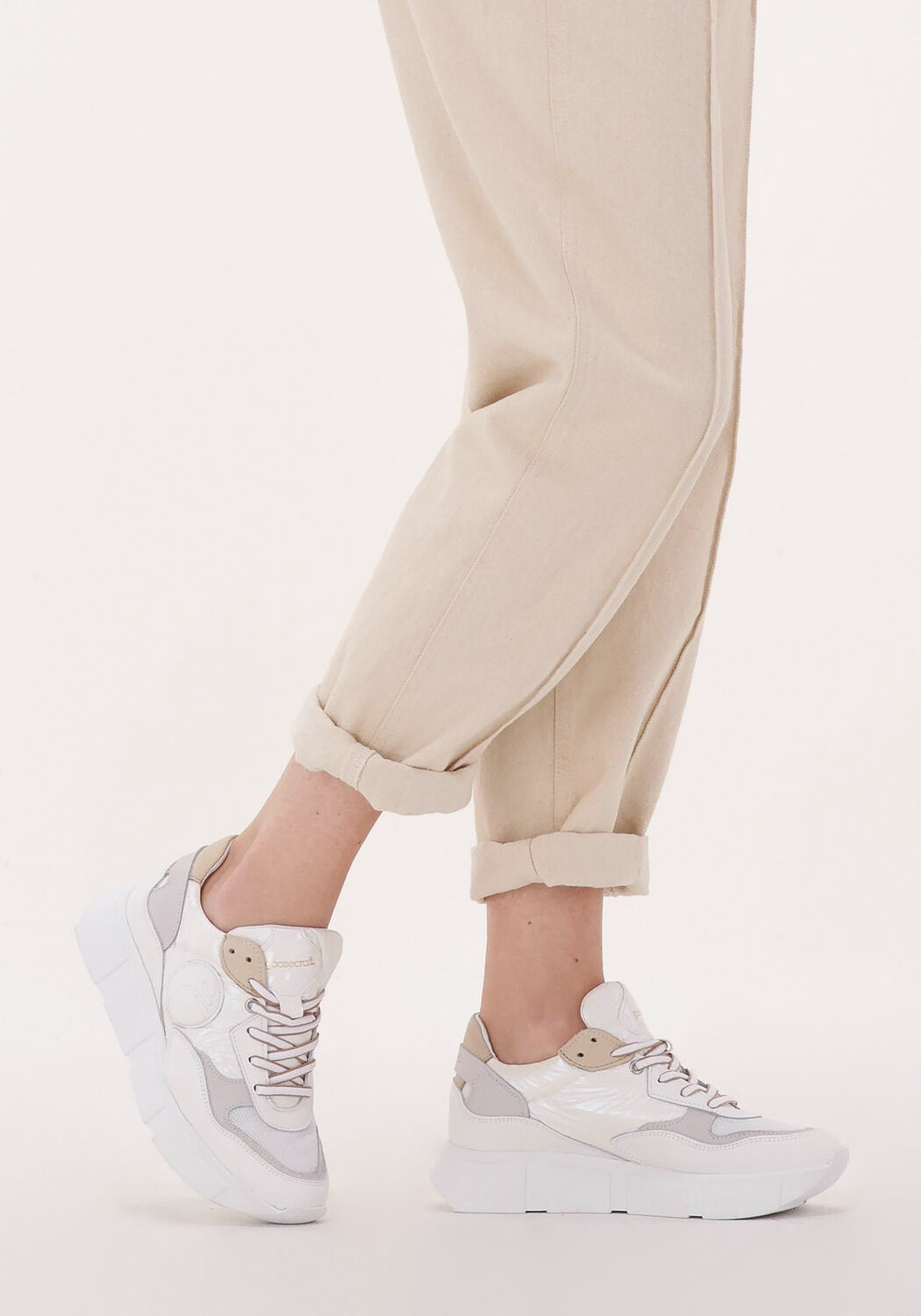 Witte leren sneakers dames sale shop