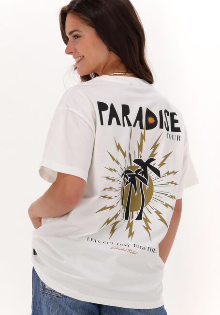 COLOURFUL REBEL T-shirt PARADISE TOUR LOOSEFIT TEE Blanc - large