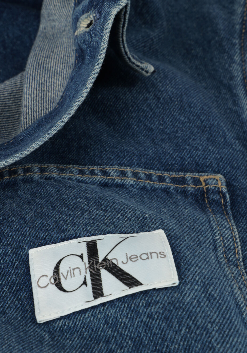 CALVIN KLEIN Mini robe DARTED DENIM SHIRT DRESS en bleu - large