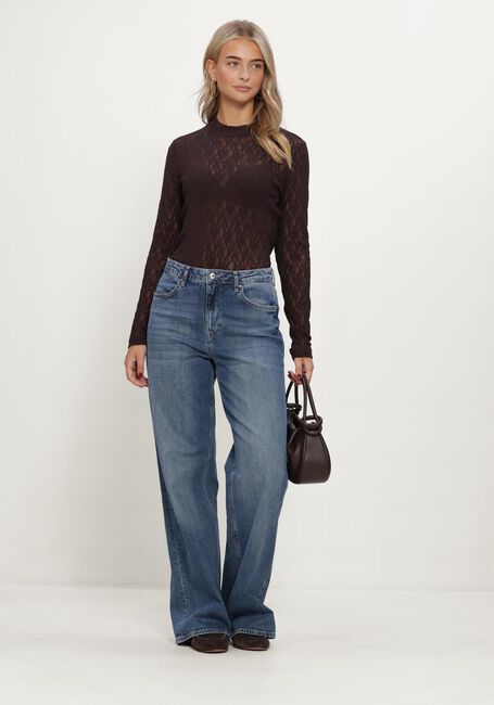 Bruine STUDIO ANNELOES Top Reagan lace col top - large
