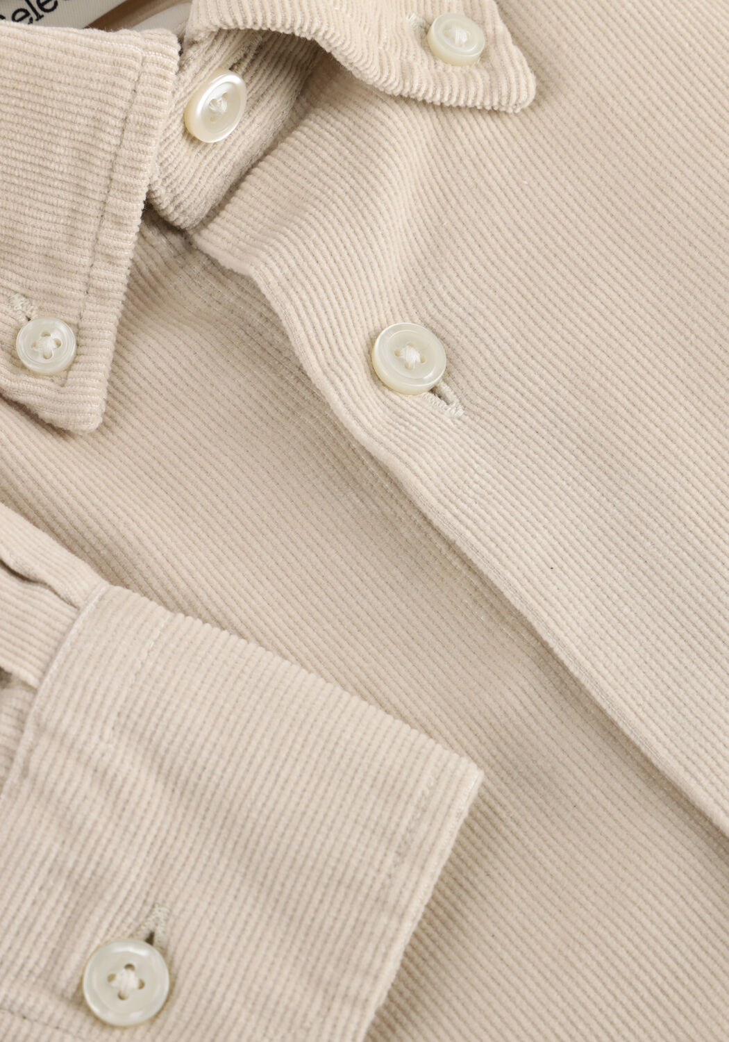 SELECTED MEN Chemise d&eacute;contract&eacute; SLHREGDANNI CORD BD LS SHIRT &Eacute;cru - large