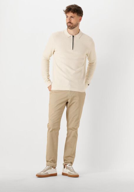 Beige CAST IRON Polo LONG SLEEVE POLO COTTON MODAL - large