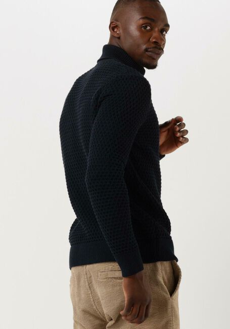 SELECTED HOMME Col roulé REMY LS KNIT ALL STU ROLL NECK W CAMP Bleu foncé - large