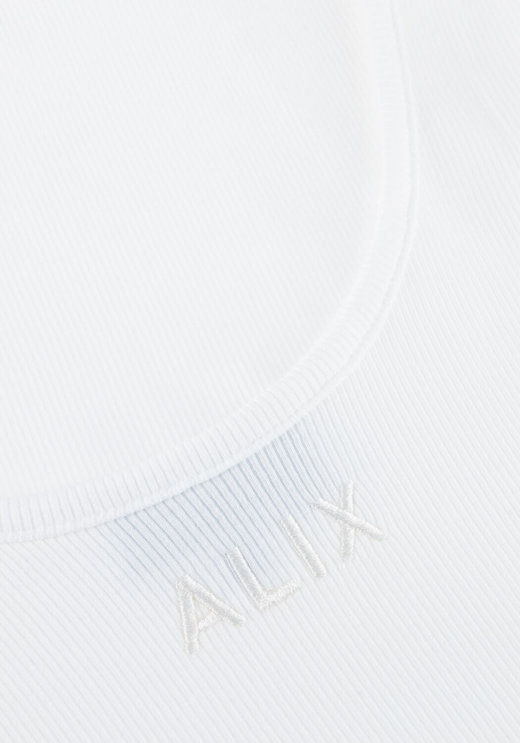 Witte ALIX THE LABEL Top LADIES KNITTED RIB TANKTOP - large