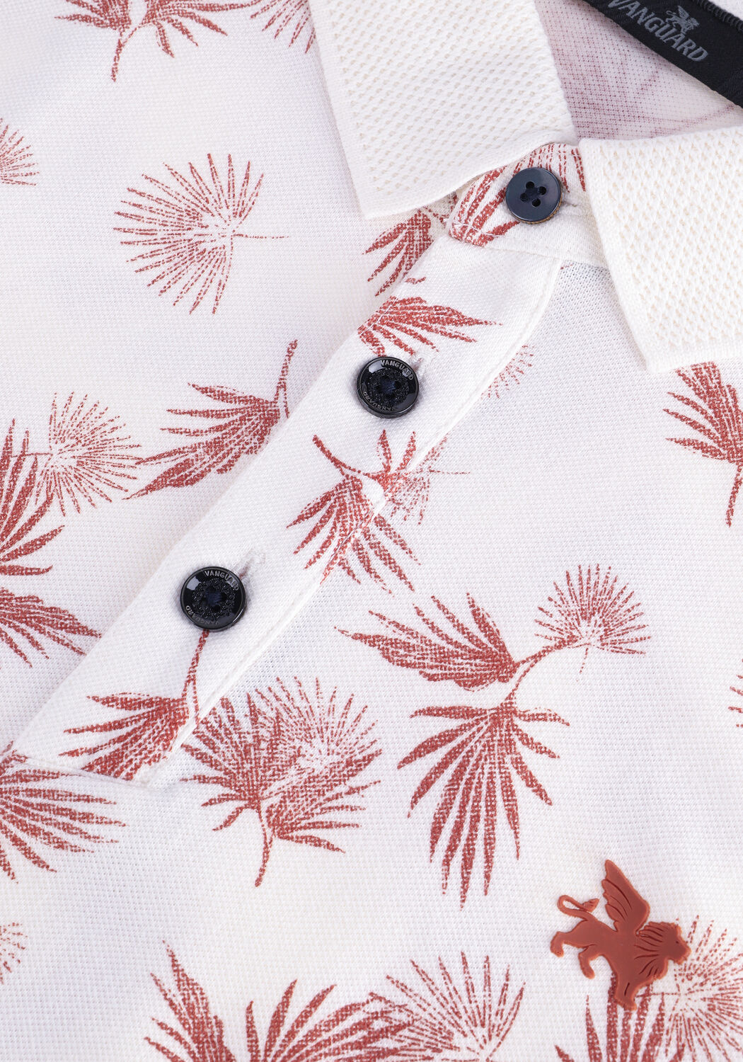 Gebroken wit VANGUARD Polo SHORT SLEEVE POLO PIQUE STRETCH - large