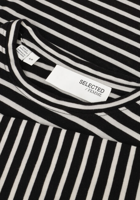 Zwarte SELECTED WOMEN Tops & T-shirts SLFMANJA LS O-NECK STRIPE Zwarte SELECTED WOMEN Tops & T-shirts SLFMANJA LS O-NECK STRIPE - large